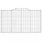 Preview: Gabionen mit Hochbogen 2 Stk. 300x50x160/180cm Verzinktes Eisen