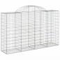 Preview: Gabionen mit Hochbogen 15Stk. 200x50x120/140cm Verzinktes Eisen