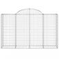 Preview: Gabionen mit Hochbogen 15Stk. 200x50x120/140cm Verzinktes Eisen
