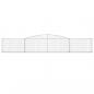 Preview: Gabionen mit Hochbogen 9 Stk. 400x30x60/80 cm Verzinktes Eisen