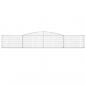 Preview: Gabionen mit Hochbogen 10 Stk. 400x30x60/80 cm Verzinktes Eisen
