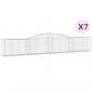 Preview: Gabionen mit Hochbogen 7 Stk. 400x30x60/80 cm Verzinktes Eisen