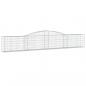 Preview: Gabionen mit Hochbogen 7 Stk. 400x30x60/80 cm Verzinktes Eisen