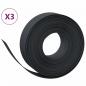 Preview: Rasenkanten 3 Stk. Schwarz 10 m 15 cm Polyethylen