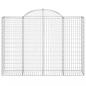 Preview: Gabionen mit Hochbogen 4 Stk. 200x50x140/160cm Verzinktes Eisen