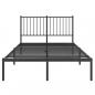 Preview: Bettgestell mit Kopfteil Metall Schwarz 120x200 cm