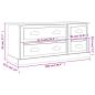 Preview: TV-Schrank Schwarz 100x35,5x45 cm Holzwerkstoff