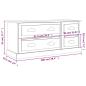 Preview: ARDEBO.de - TV-Schrank Braun Eichen-Optik 100x35,5x45 cm Holzwerkstoff