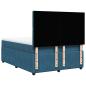 Preview: Boxspringbett mit Matratze Blau 160x200 cm Samt