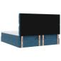 Preview: Ottoman-Bett mit Matratzen & LEDs Dunkelblau 160x200 cm Samt