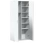 Preview: Highboard Weiß 80x35x180 cm Holzwerkstoff