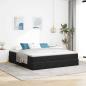 Preview: Ottoman-Bett mit Matratze Schwarz 160x200 cm Samt