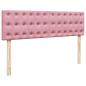 Preview: Ottoman-Bett mit Matratze & LEDs Rosa 160x200 cm Samt