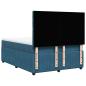 Preview: Boxspringbett mit Matratze Dunkelblau 160x200 cm Samt