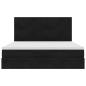 Preview: Ottoman-Bett mit Matratzen Schwarz 160x200 cm Samt