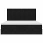 Preview: Ottoman-Bett mit Matratzen & LEDs Schwarz 160x200 cm Samt