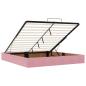 Preview: Ottoman-Bett mit Matratze Rosa 160x200 cm Samt