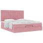 Preview: Ottoman-Bett mit Matratzen Rosa 160x200 cm Samt