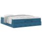 Preview: Ottoman-Bett mit Matratze Dunkelblau 160x200 cm Samt