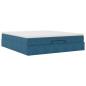 Preview: Ottoman-Bett mit Matratze Dunkelblau 160x200 cm Samt