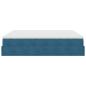 Preview: Ottoman-Bett mit Matratze Dunkelblau 160x200 cm Samt