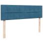 Preview: Ottoman-Bett mit Matratze & LEDs Dunkelblau 160x200 cm Samt