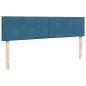 Preview: Ottoman-Bett mit Matratze & LEDs Dunkelblau 160x200 cm Samt