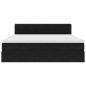 Preview: Ottoman-Bett mit Matratze Schwarz 160x200 cm Samt