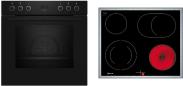 Preview: ARDEBO.de Neff EX4B0 N30/N50 A+ Einbauherdset mit Elektrokochfeld (E1CCD2AK3 + M16SRF0L0), 60 cm breit, 71 L, Kindersicherung, schwarz