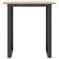 Preview: Esstisch O-Gestell 60x60x75 cm Massivholz Kiefer und Gusseisen