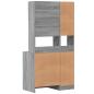 Preview: Küchenschrank Grau Sonoma 95x50x180 cm Holzwerkstoff