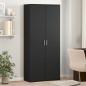 Preview: ARDEBO.de - Highboard Schwarz 80x35x180 cm Holzwerkstoff