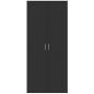 Preview: Highboard Schwarz 80x35x180 cm Holzwerkstoff