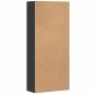 Preview: Highboard Schwarz 80x35x180 cm Holzwerkstoff