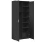 Preview: Highboard Schwarz 80x35x180 cm Holzwerkstoff