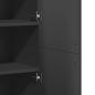 Preview: Highboard Schwarz 80x35x180 cm Holzwerkstoff