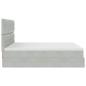 Preview: Ottoman-Bett mit Matratzen Hellgrau 160x200 cm Samt
