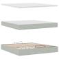 Preview: Ottoman-Bett mit Matratzen Hellgrau 160x200 cm Samt