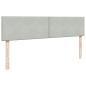 Preview: Ottoman-Bett mit Matratze & LEDs Hellgrau 160x200 cm Samt