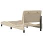 Preview: Bettgestell ohne Matratze Creme 90x200 cm Stoff
