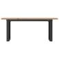 Preview: Couchtisch O-Gestell 110x40x45,5 cm Massivholz Kiefer Gusseisen