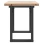 Preview: Couchtisch O-Gestell 110x40x45,5 cm Massivholz Kiefer Gusseisen