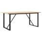 Preview: Esstisch O-Gestell 180x90x75,5 cm Massivholz Kiefer & Gusseisen