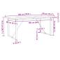 Preview: Esstisch O-Gestell 180x90x75,5 cm Massivholz Kiefer & Gusseisen
