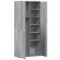 Preview: Highboard Grau Sonoma 80x35x180 cm Holzwerkstoff