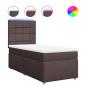 Preview: Boxspringbett mit Matratze Dunkelbraun 90x190 cm Stoff