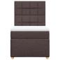 Preview: Boxspringbett mit Matratze Dunkelbraun 90x190 cm Stoff