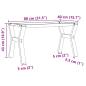 Preview: Couchtisch-Gestell in Y-Form 80x40x43 cm Gusseisen