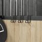 Preview: ARDEBO.de - Trensenhalter 3 Stk. Schwarz Stahl