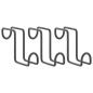 Preview: Trensenhalter 3 Stk. Schwarz Stahl